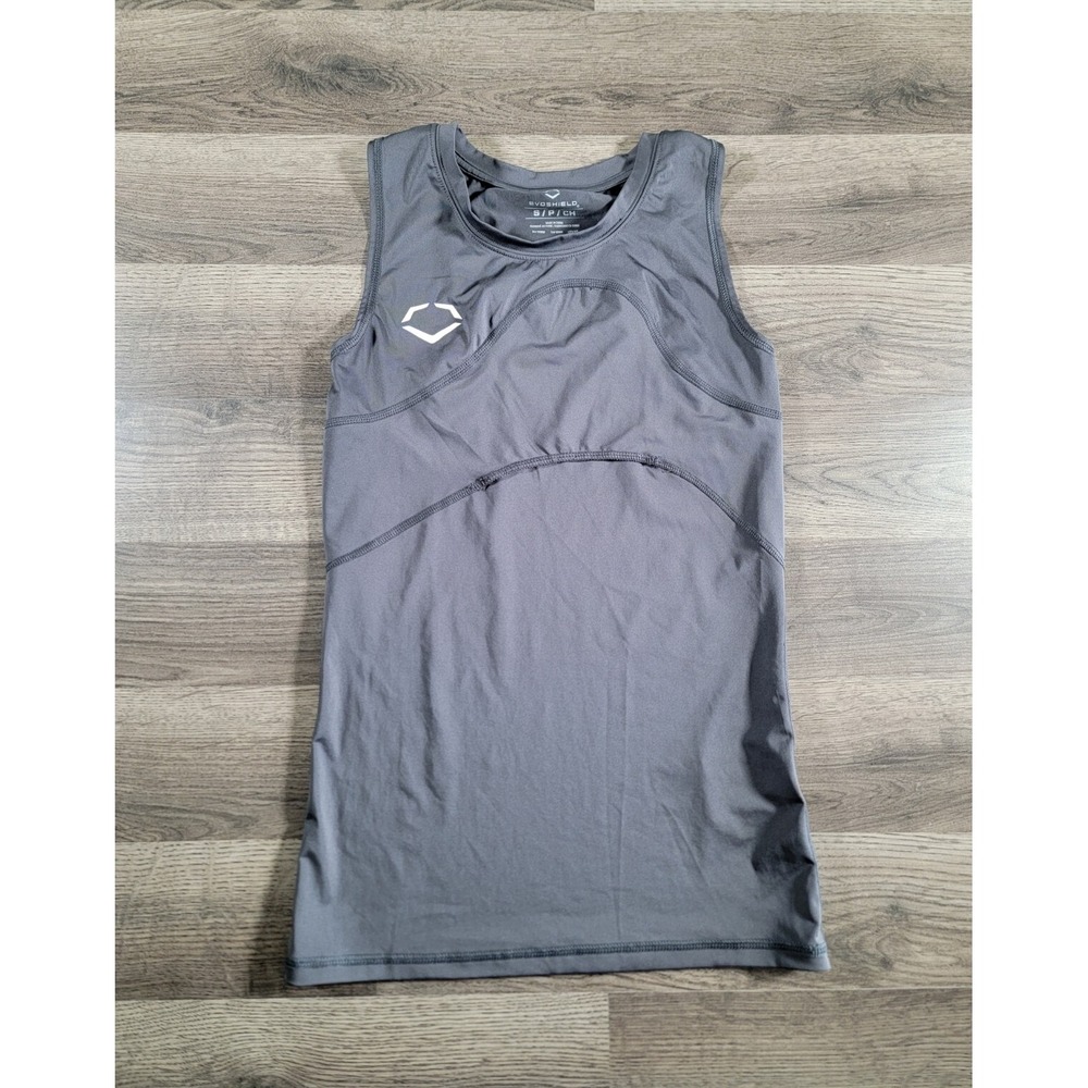 Evoshield Sleeveless Tank Top Small Dark Gray Vented Stretch Gym Mens Baseball